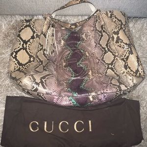 Gucci Python Tote. Super cute , plenty of room..clean